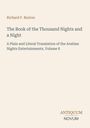 Titel: "The Book of the Thousand Nights and a Night." Autor: Richard F. Burton. Beige Hintergrund.