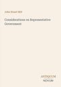 "Considerations on Representative Government", "John Stuart Mill", "ANTIQUM NOVUM". Schlichte, minimalistische Gestaltung.