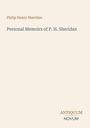 Text: "Philip Henry Sheridan" und "Personal Memoirs of P. H. Sheridan". Unten rechts: "ANTIQUM NOVUM". Beiger Hintergrund.