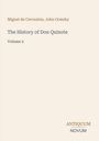 Text: "Miguel de Cervantes, John Ormsby. The History of Don Quixote. Volume 2." Unten ein minimalistisches Verlagslogo.
