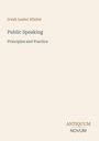 Der Text lautet: "Irvah Lester Winter, Public Speaking, Principles and Practice." Unten rechts steht: "ANTIQUM NOVUM".