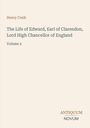 Henry Craik: "The Life of Edward, Earl of Clarendon", Volume 2. Unten rechts steht "ANTIQUM NOVUM". Cremefarbener Hintergrund.
