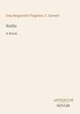 Text: "Ivan Sergeevich Turgenev, C. Garnett. Rudin. A Novel. ANTIQUUM NOVUM." Schlichtes Design auf beigem Hintergrund.