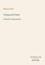 Text: Marie Corelli, Temporal Power, A Study in Supremacy, ANTIQUUM NOVUM. Beigefarbener Hintergrund, minimalistisches Design.
