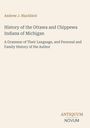Titel: "History of the Ottawa and Chippewa Indians of Michigan" von Andrew J. Blackbird, Verlag "ANTIQUM NOVUM". Hellbeige Hintergrund.