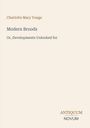 Text: "Charlotte Mary Yonge, Modern Broods, Or, Developments Unlooked for. ANTIQUUM NOVUM." Minimalistisches Cover.