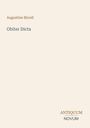 Text: "Augustine Birrell, Obiter Dicta, ANTIQUUM NOVUM". Helles Cover mit minimalistischem Design.