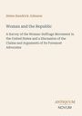 Titel: "Woman and the Republic" von Helen Kendrick Johnson; über Frauenwahlrecht in den USA. Text auf hellem Hintergrund.