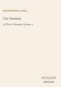 Titel: The Parisians. Autor: Edward Bulwer Lytton. "Antiquum Novum" steht unten. Heller Hintergrund, schlichte Gestaltung.