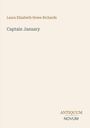 Text: "Laura Elizabeth Howe Richards, Captain January, ANTIQUUM NOVUM." Einfache, minimalistische Buchcover-Gestaltung.