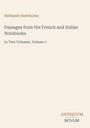 Der Text enthält Titel und Autor: "Nathaniel Hawthorne" und "Passages from the French and Italian Notebooks." Unten "ANTIQUM NOVUM". Der Hintergrund ist schlicht.