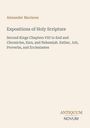 "Expositions of Holy Scripture" von Alexander Maclaren. Thema: Biblische Bücher. Unten: Logo "Antiquum Novum".