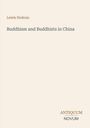 Text: "Buddhism and Buddhists in China" von Lewis Hodous. Unten rechts steht "ANTIQUM NOVUM". Hintergrund in Beige.