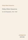 Text: "Philip Gilbert Hamerton, An Autobiography, 1834–1858, ANTIQUUM NOVUM." Schlichtes Design, beige Hintergrund.
