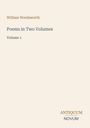 William Wordsworth, Poems in Two Volumes, Volume 1. Beige Hintergrund, minimalistisches Design, typografisch schlicht.