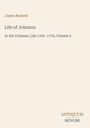 Text: "Life of Johnson", "In Six Volumes, Life 1765–1776, Volume 2", "James Boswell", "ANTIQUM NOVUM". Schlichtes, elegantes Design.