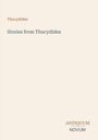 Titel "Stories from Thucydides". Autor oben, "Thucydides". Unten: "Antiquum Novum". Schlichtes, minimalistisches Design.