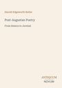 „Post-Augustan Poetry: From Seneca to Juvenal“ von Harold Edgeworth Butler. Unten rechts: „ANTIQUM NOVUM“. Schlichter Hintergrund.