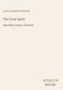 Text: John Greenleaf Whittier, The Frost Spirit, And Other Poems of Nature. Unten großes "ANTIQUM" und "NOVUM".