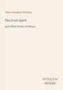 Buchtitel "The Frost Spirit and Other Poems of Nature" von John Greenleaf Whittier. Unten steht "ANTIQUM NOVUM".