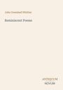 Titel: "Reminiscent Poems" von John Greenleaf Whittier. Unten rechts steht "ANTIQUM NOVUM". Heller Hintergrund.