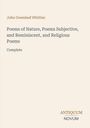 Texte: "John Greenleaf Whittier", "Poems of Nature...", "Complete", "ANTIQUM NOVUM". Schlichtes, minimalistisches Design.