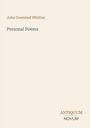 Text: "John Greenleaf Whittier", "Personal Poems", "ANTIQUM NOVUM". Schlichtes, minimalistisches Design.