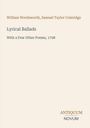 Oben steht: William Wordsworth, Samuel Taylor Coleridge. Mittig: Lyrical Ballads, 1798. Unten ein Logo: Antiquum Novum.