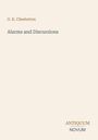 "G. K. Chesterton. Alarms and Discursions. ANTIQUUM NOVUM" auf hellem Hintergrund, minimalistisches Design.
