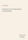 Text: "David Hume", "An Enquiry Concerning Human Understanding", "ANTIQUM NOVUM". Beige Hintergrund, schlichte Gestaltung.