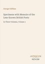 "Specimens with Memoirs of the Less-Known British Poets" von George Gilfillan. Beige Hintergrund, minimalistisches Design.