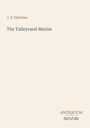 Text: "J. S. Fletcher", "The Talleyrand Maxim", "ANTIKUM NOVUM". Ein minimalistisches Buchcover mit hellem Hintergrund.