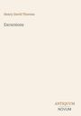 Henry David Thoreau, Excursions. Antiquum Novum. Schlichtes, elfenbeinfarbenes Design.