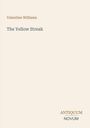 Text: "Valentine Williams", "The Yellow Streak", "ANTIQUM NOVUM". Schlichtes, helles Design mit minimaler Typografie.