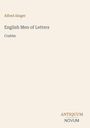 Text: "Alfred Ainger, English Men of Letters, Crabbe, ANTIQUUM NOVUM." Einfaches, elegantes Design auf hellem Hintergrund.