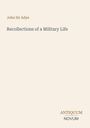 Text: "John Sir Adye", "Recollections of a Military Life", "ANTIQUM NOVUM". Beige Hintergrund, minimalistisches Design.