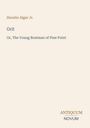 Text: "Horatio Alger Jr. Grit Or, The Young Boatman of Pine Point" Unten rechts: "ANTIQUM NOVUM" in Form eines Buchcovers.