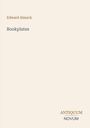 "Edward Almack", "Bookplates", "ANTIQUM NOVUM"; minimalistische, beige Seitenansicht mit fokussiertem Text.