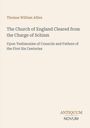 Thomas William Allies, Titel: The Church of England... Unten steht "ANTIQUM NOVUM". Schlichtes Design, cremefarbener Hintergrund.