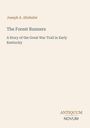 Titel: "The Forest Runners". Untertitel: "A Story of the Great War Trail in Early Kentucky". Oben Autorname. Unten Logo: "ANTIQUM NOVUM".