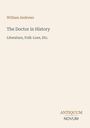 William Andrews, The Doctor in History, Literature, Folk-Lore, Etc. Unten steht "Antiquum Novum." Schlichtes Design.