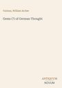 Titel: "Gems (?) of German Thought". Autor: Various, William Archer. Logo: "ANTIQUM NOVUM". Klarer, minimalistischer Stil.