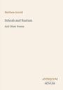 Text: "Sohrab and Rustum And Other Poems" von Matthew Arnold. Unten steht "ANTIQUM NOVUM". Schlichtes, minimalistisches Design.
