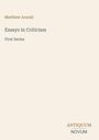Text: Matthew Arnold, Essays in Criticism, First Series, ANTIQUUM NOVUM. Minimalistische Buchcover-Illustration.