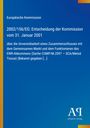 Text: "Europäische Kommission: 2002/156/EG Entscheidung vom 31. Januar 2001". Blauer Hintergrund mit gelbem Streifen links.