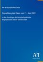 Rat der Europäischen Union: Empfehlung des Rates vom 21. Juni 2002, Buch