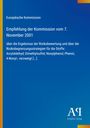 Europäische Kommission, Empfehlung vom 7. November 2001 über Risikobewertungsergebnisse. Blau mit gelbem Streifen.