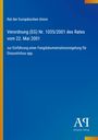 Text: Verordnung (EG) Nr. 1035/2001, Rat der Europäischen Union. Blau mit gelben Rändern, unten Logo "ΑΡ Antiphon Verlag".