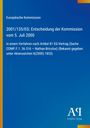Entscheidung der Europäischen Kommission 2001/135/EG. Blauer Hintergrund, gelber Streifen links. Antiphon Verlag-Logo.
