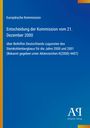 Titel: Entscheidung der Kommission vom 21. Dezember 2000 über Beihilfen Deutschlands. Blaues Hintergrunddesign.